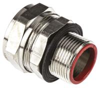 7tca296030r0215-spl25m25m Adaptaflex Swivel, Conduit Fitting, 25mm Nominal Size, M25, Brass, Silver IP66, IP67, IP68, IP69K rating