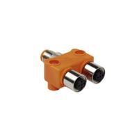 33268-asbs-2-m12-5s-1-2-f Lumberg Automation 4 Pole M12 Socket to 5 Pole M12 Plug Adapter