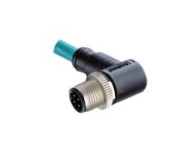 msds-04bmmm-sr8e05 Amphenol Industrial Male 4 way M12 to Wire Lead Connector Cable, 5 m