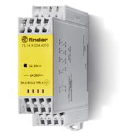 7s3490244310 Finder DIN Rail Non-Latching Relay with Guided Contacts, 24V dc Coil, 6A Switching Current, 3PDT