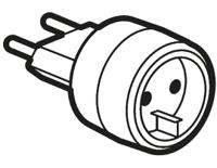 0-503-81 Legrand France to Germany Travel Adapter, Rated At 6A