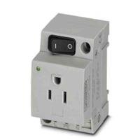 0804160 Phoenix Contact USA Mains Sockets, 15A, DIN Rail, 125 V