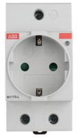 2csm212000r0721-m1175-l ABB M1175 White 1 Gang Plug Socket, 16A, Type F - German Schuko, Indoor Use