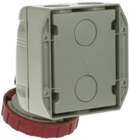 5183257t Scame IP66, IP67 Red Wall Mount 3P + N + E Industrial Power Socket, Rated At 32A, 415 V