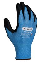 sky90 Skytec Trigata Blue Polyurethane Work Gloves, Size 9, Polyurethane Coating