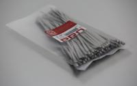 159-5357 RS PRO Cable Tie, Ball Lock, 200mm x 4.6 mm, Metallic 316 Stainless Steel, Pk-100