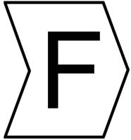 901-10406 HellermannTyton Helagrip Slide On Cable Markers, Black on White, Pre-printed "F", 1 → 3mm Cable,