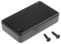 1551jbk Hammond 1551 Series Black ABS Enclosure, IP54, Flanged, Black Lid, 60 x 35 x 15mm