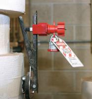 small-univ-valve-lockout-base-only Brady Red 2-Lock Brass, Fibreglass Reinforced Nylon, Stainless Steel Universal Valve Lockout Systems, 9.91mm Shackle
