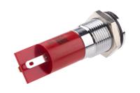703-9030 RS PRO Red Panel Mount Indicator, 6 → 36V dc, 14mm Mounting Hole Size, Solder Tab Termination, IP67