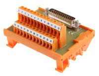 425-106 RS PRO 25-Contact Male Interface Module, D-sub Connector, DIN Rail Mount, 1A