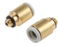 kq2s06-m5a SMC KQ2 Series Straight Threaded Adaptor, M5 Male to Push In 6 mm, Threaded-to-Tube Connection Style