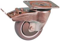 368753 Guitel Hervieu Braked Swivel Castor Wheel, 90kg Capacity, 100mm Wheel