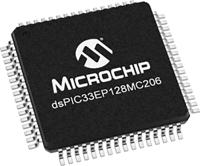 dspic33ep128mc206-ipt DSPIC33EP128MC206-I/PT Microchip DSPIC33EP128MC206, 16bit Digital Signal Processor 70MHz 128 kB Flash 64-Pin TQFP