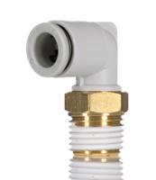 kq2l08-02as SMC KQ2 Series Elbow Threaded Adaptor, R 1/4 Male to Push In 8 mm, Threaded-to-Tube Connection Style