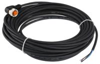 evc009 ifm electronic Right Angle Female 4 way M12 to Unterminated Sensor Actuator Cable, 10m