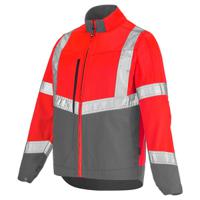 la-3hvn3pi-7087-2 Cepovett Safety 3HVN3PI Red Unisex Hi Vis Jacket, M
