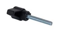 284-5510 RS PRO Black Thermoplastic Wing Clamping Knob, M6, Threaded Mount