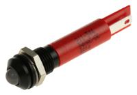 211-544 RS PRO Red Panel Mount Indicator, 24V ac/dc, 8mm Mounting Hole Size, Solder Tab Termination, IP67