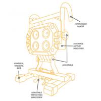 jcb-fl40s-222v JCB Rechargeable LED Work Light, 4000 lumens, 100-240 V, IP65