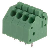 1984989 Phoenix Contact PTSA 1.5/ 4-3.5-F Series PCB Terminal Block, 3.5mm Pitch, Through Hole Mount, 1-Row, Solder Termination