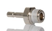 101150418 Norgren PNEUFIT 10 Series Straight Threaded Adaptor, R 1/8 Male to Push In 4 mm, Threaded-to-Tube Connection Style