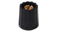 020-4525 Elma 21mm Black Potentiometer Knob for 6.35mm Shaft Round Shaft, 020 4525