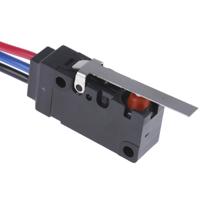 d2vw-5l1-1mdchn Omron Hinge Lever Micro Switch, Pre-wired Terminal, 5 A @ 250 V ac, SPDT, IP67