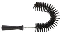 53729 Vikan Medium Bristle Black Scrubbing Brush, Polyester bristle material