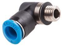qsmlv-m7-6-i Festo QS Series Elbow Threaded Adaptor, M7 Male to Push In 6 mm, Threaded-to-Tube Connection Style, 130833