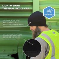 16908 Ergodyne Polyester, Spandex Black Hard Hat Liner, Hard Hat
