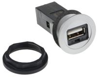 09454521901 HARTING Straight, Panel Mount, Socket- Single Port Type A 2.0 USB Connector