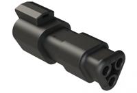 at04-3p-sr02blk Amphenol Industrial, AT Cable connector Plug 3 Way, Crimp Termination AT04-3P-SR02BLK