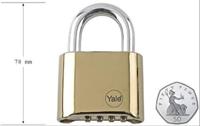 y126501271 Yale1 Combination Brass Combination Padlock, 40mm Body