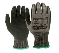 55-5120-08 Tilsatec Black, Grey HPPE, Polyamide, Polyethylene Terephthalate, Spandex, Steel Glove, Size 8, Microporous Nitrile