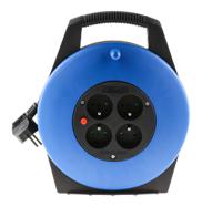 768-4450 RS PRO 10m 4 Socket Type E - French Cable Reel Semi-enclosed Reel, 230 V ac