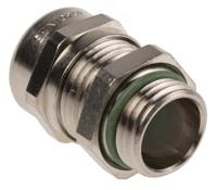 53112571 Lapp SKINTOP Series Nickel Plated Brass Cable Gland, M16 Thread, 4.5mm min., 10mm max., IP68