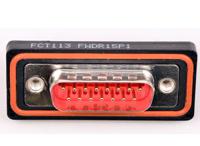 fwdr15p1a-1727040050 FCT from Molex 172704 15 Way Through Hole D-sub Connector Plug, 2.84mm Pitch, with 4-40 Screw Locks
