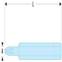 ed100 Facom Pozidriv Screwdriver Bit, PZ0 Tip
