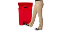 fg614500red Rubbermaid Commercial Products Legacy Step-On 68L Red Pedal Plastic Waste Bin