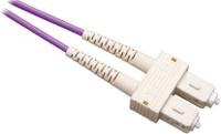 536-6535 RS PRO SC to SC Duplex Multi Mode OM3 Fibre Optic Cable, 50/125μm, Purple, 10m
