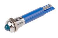 210-541 RS PRO Blue Panel Mount Indicator, 12V dc, 8mm Mounting Hole Size, Solder Tab Termination