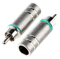 411-069 RS PRO Blue Cable Mount RCA Plug, Nickel