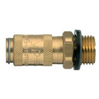 20kbam05mpn Legris Nickel Plated Brass Male Pneumatic Quick Connect Coupling, M5 Male 10mm Male Thread