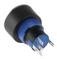 175-8300 RS PRO Illuminated Push Button Switch, Momentary, Panel Mount, 22.2mm Cutout, SPDT, White LED, 250V ac, IP65