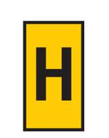 561-02084-wic2-h-pa66-ye HellermannTyton WIC Snap On Clip On Cable Marker, Yellow, Pre-printed "H", 2.8 → 3.8mm Cable, for Cables and