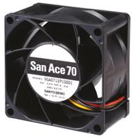 9ga0712p1h001 Sanyo Denki San Ace 9GA Series Axial Fan, 12 V dc, DC Operation, 115m³/h, 13.2W, 1.1A Max, 70 x 70 x 38mm