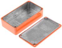 1590bor Hammond 1590 Series Orange Die Cast Aluminium Enclosure, IP54, Orange Lid, 112 x 60.5 x 31mm