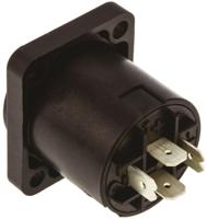 nl4mpxx Neutrik Panel Mount Loudspeaker Connector Plug, 4 Way, 40A, Solder Termination