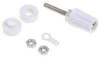 423-251 RS PRO 16A, White Binding Post With Brass Contacts and Nickel Plated